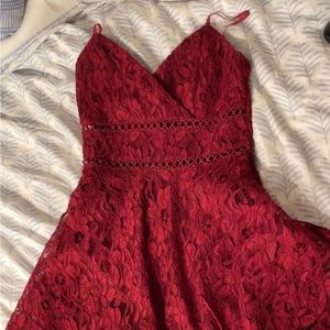 Francesca's short red dress